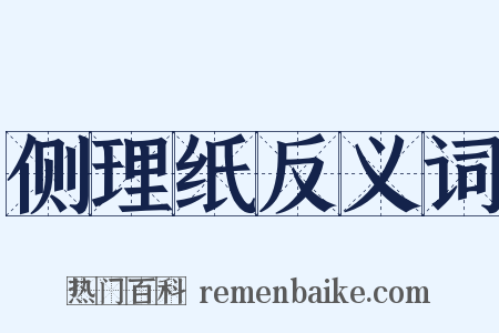 侧理纸反义词是什么意思的图片